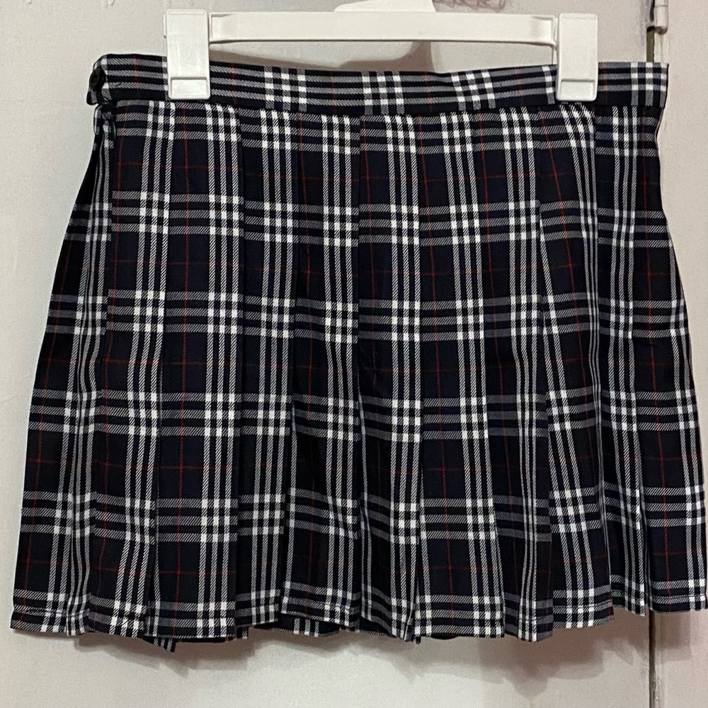 Pleated plaid tumblr grunge academia uniform kawaii mini skirt kpop